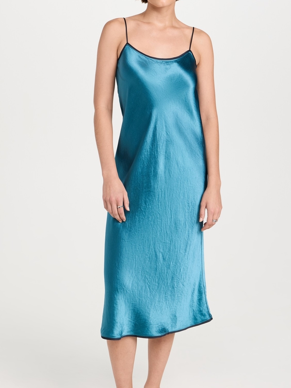 VINCE Tipped Slip Midi Dress Size S